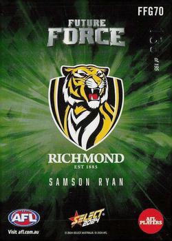 2024 Select AFL Footy Stars - Future Force Green #FFG70 Samson Ryan Back